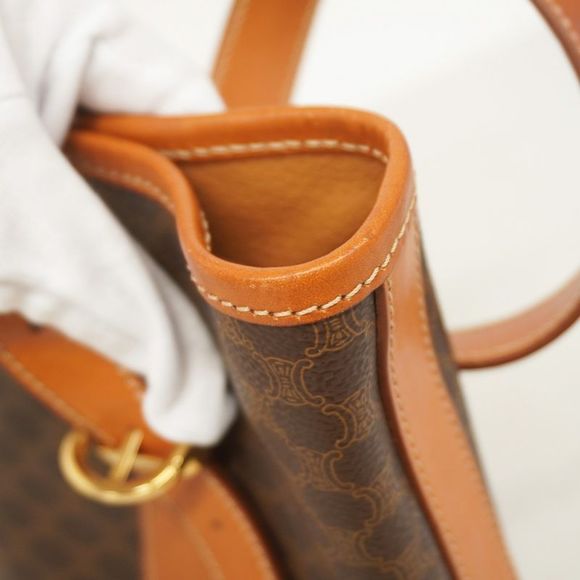 Celine Tote Bag Macadam PVC Brown Gold Hardware Women's - Picture 10 of 10